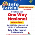 Arus Mudik Cenderung Lancar,  Kakorlantas Polri Tutup Rekayasa One Way KM 70-414