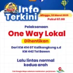 Arus Mudik 2025, Korlantas Polri Hentikan One Way KM 414-442 Bawen