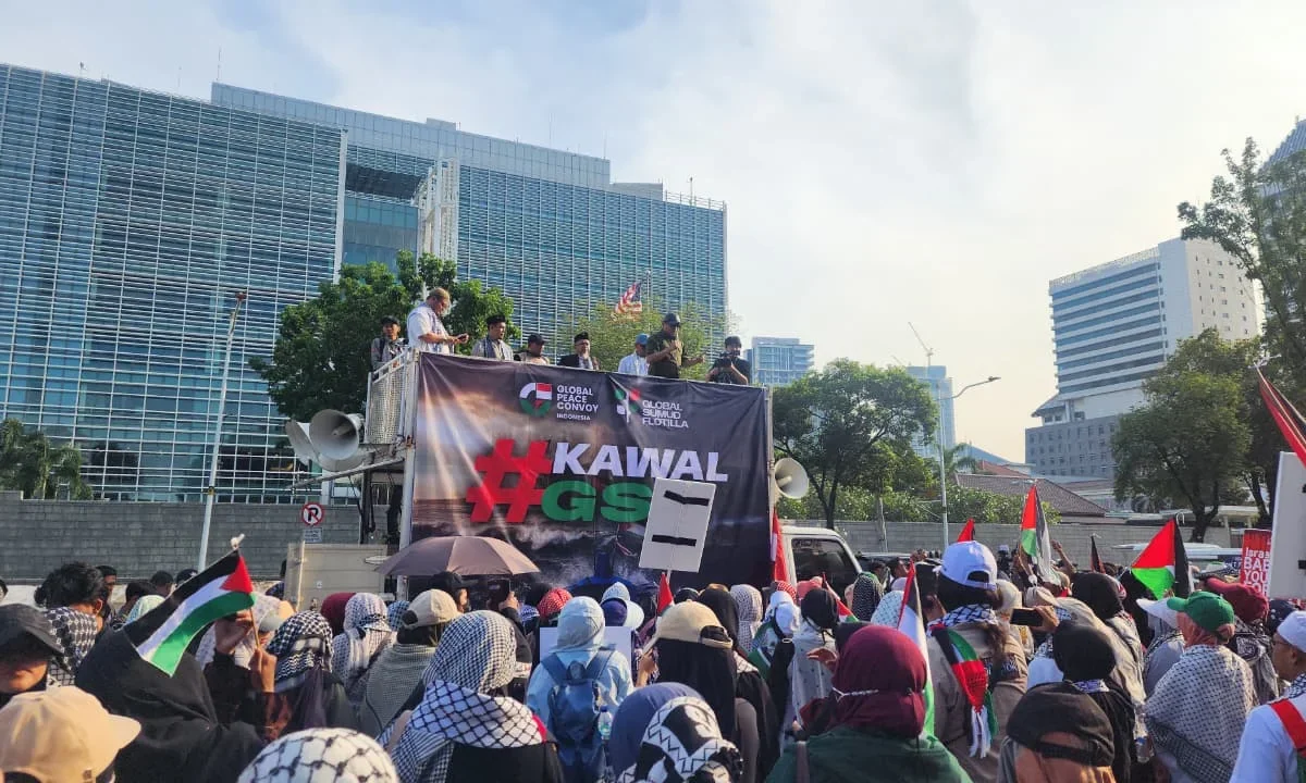 Flotilla Memanas: Ratusan Massa Aksi di Kedubes AS&hellip;