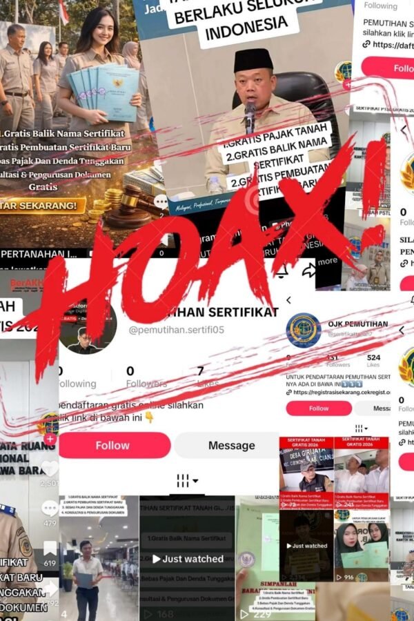 Kementerian ATR/BPN Tegaskan Tidak Ada Program Pemutihan Sertipikat&hellip;