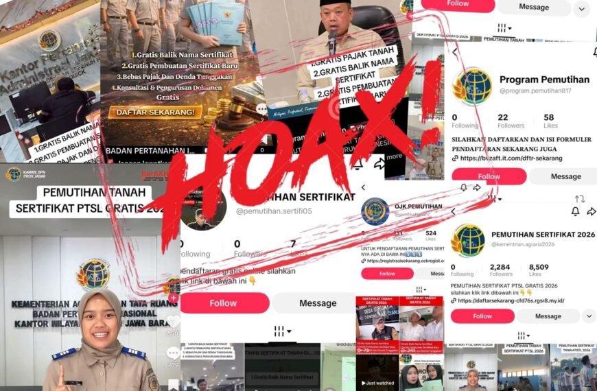 Kementerian ATR/BPN Tegaskan Tidak Ada Program Pemutihan Sertipikat&hellip;