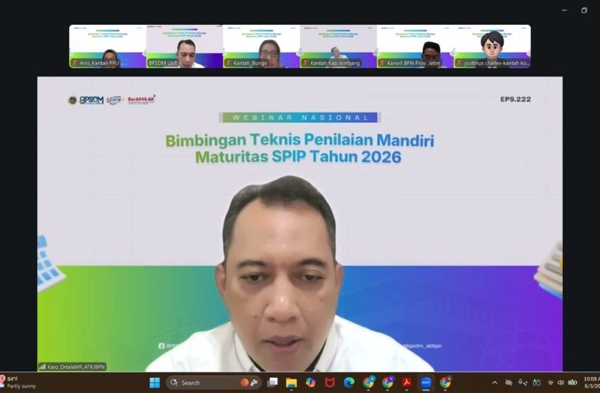 Kantor Pertanahan PPU Ikuti Bimtek Penilaian Mandiri SPIP…
