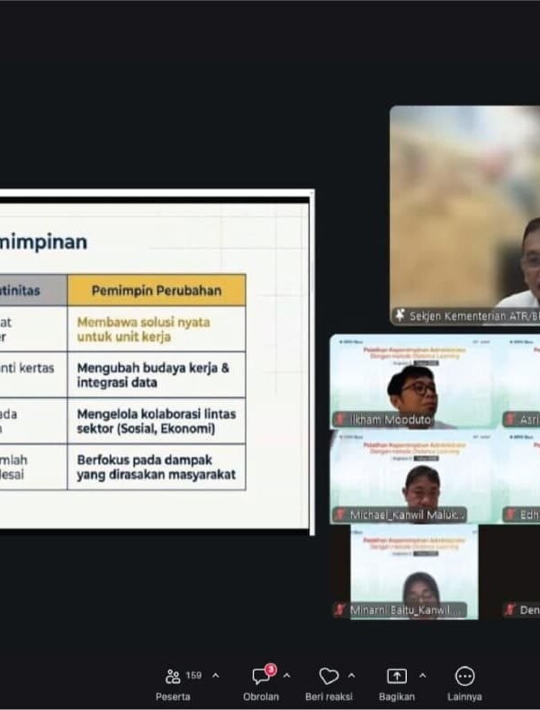 Buka Pelatihan Kepemimpinan Administrator, Sekjen ATR/BPN: Butuh Pejabat…